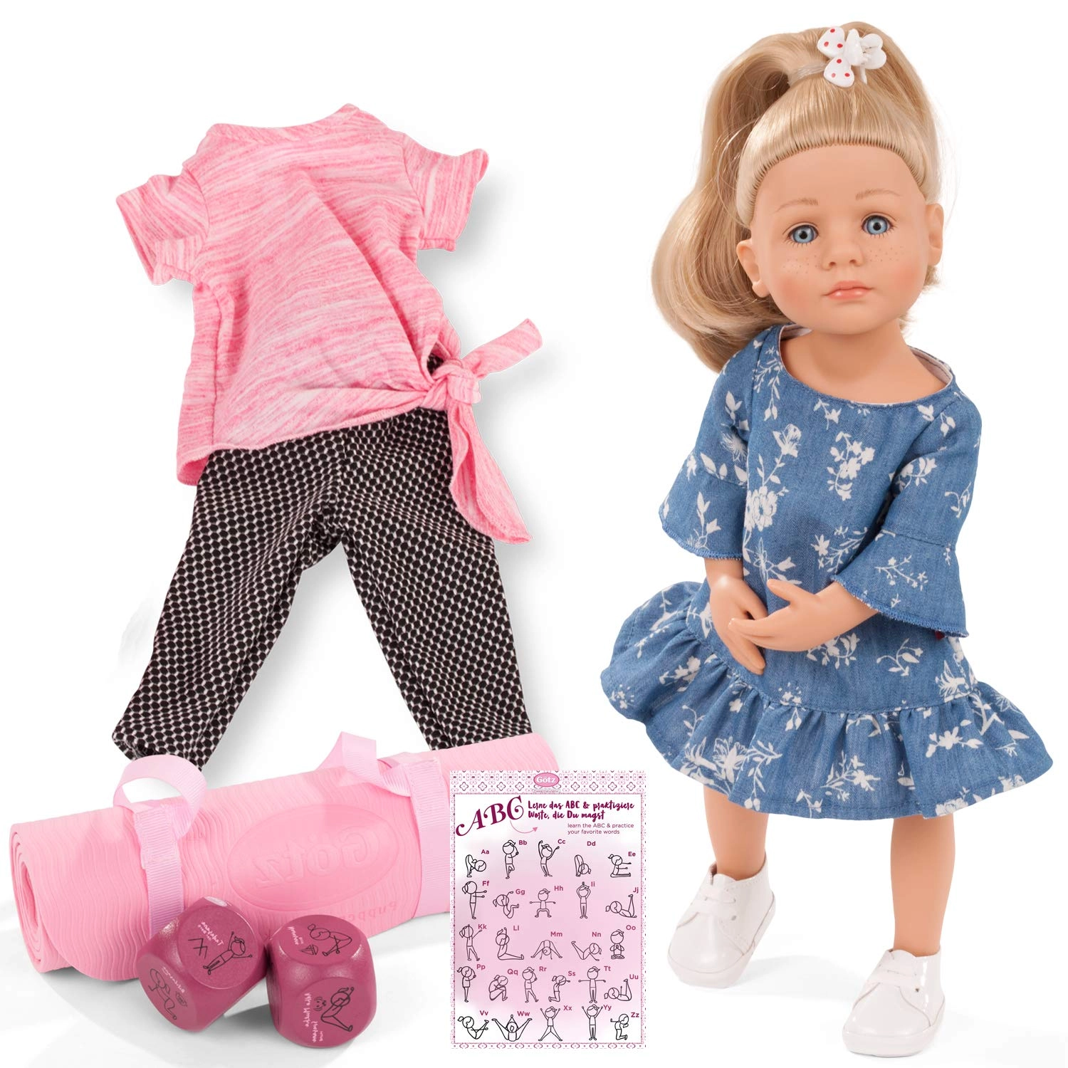 Götz Lotta Doll - 14" Multi-Jointed Long Blonde Hair Ages 3+