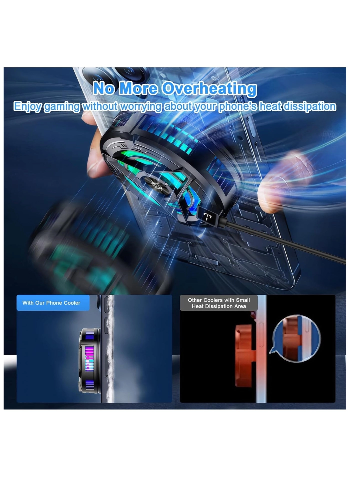 AL19 - Icing Semiconductor Mobile Phone Radiator Magnetic Back Clip