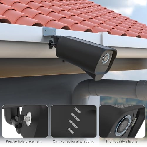 Silicone Case - eufyCam S3 Pro black + Gutter Mount