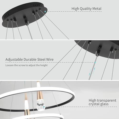 Modern LED Bedroom Chandelier - up to 100 cm