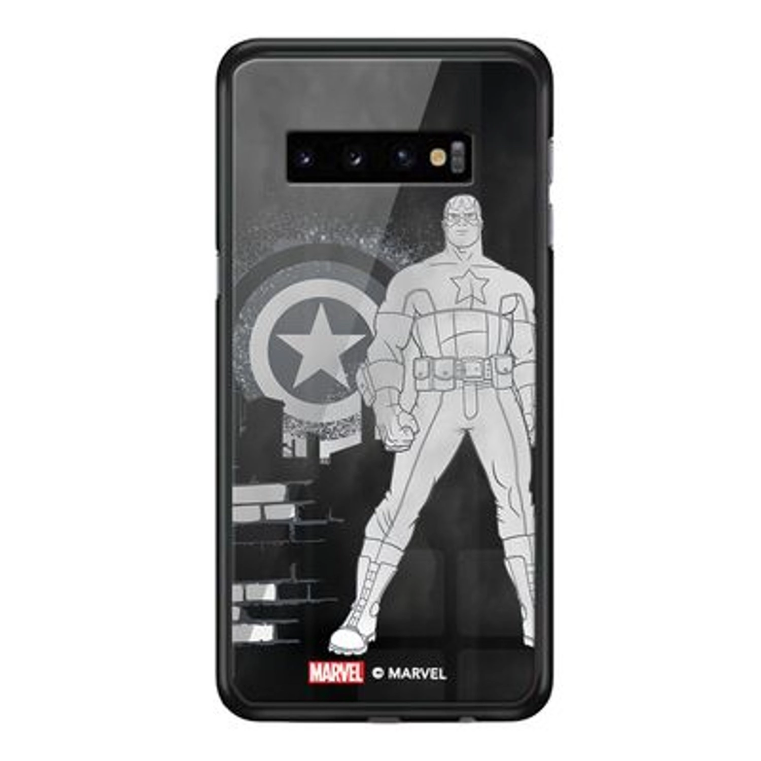 Wackylicious Captain America Soldier Back Case for Galaxy S10 Plus