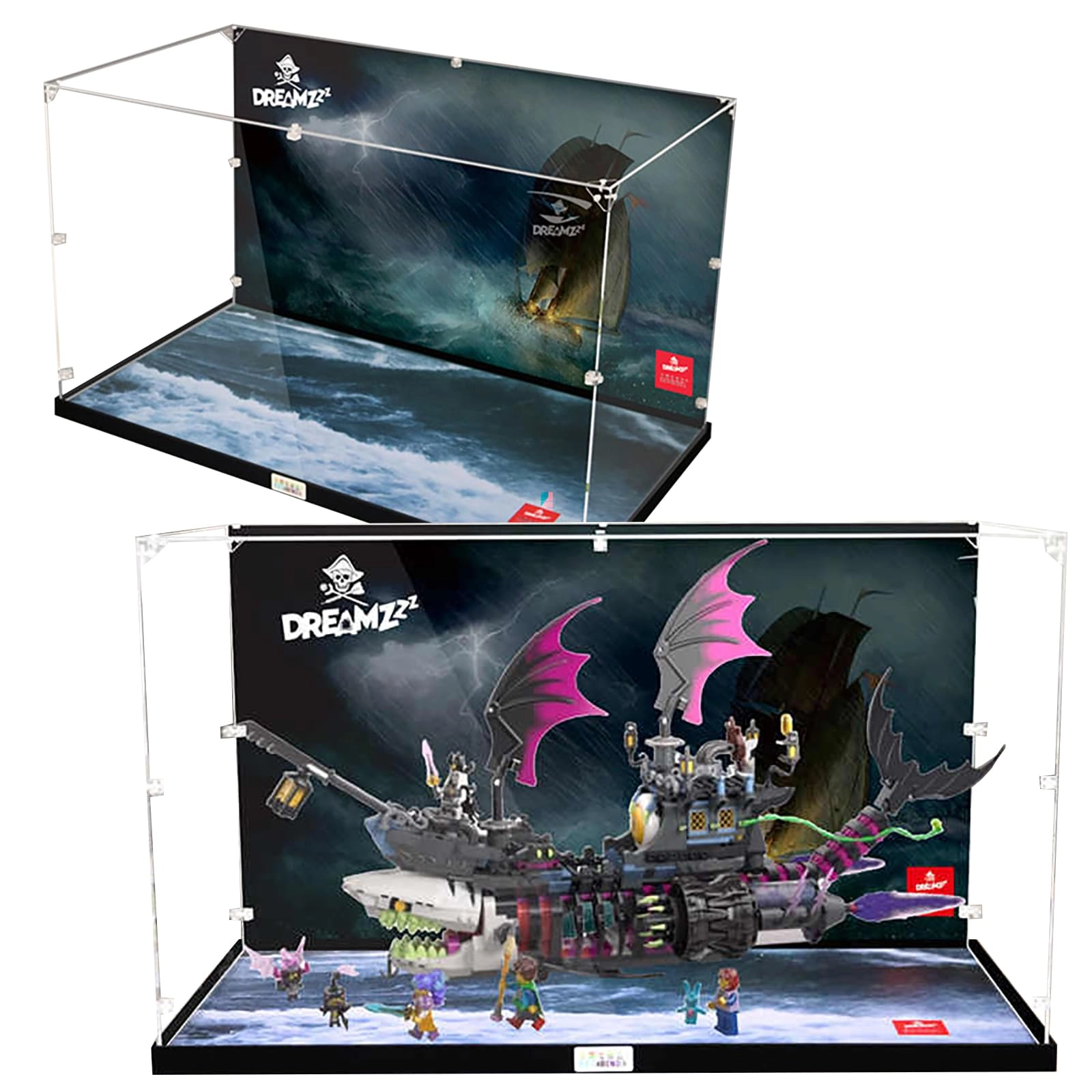 bodamaike Acrylic Model Display Case - for 71469 Nightmare Shark Boat Model 71 x 36 x 41.8 cm