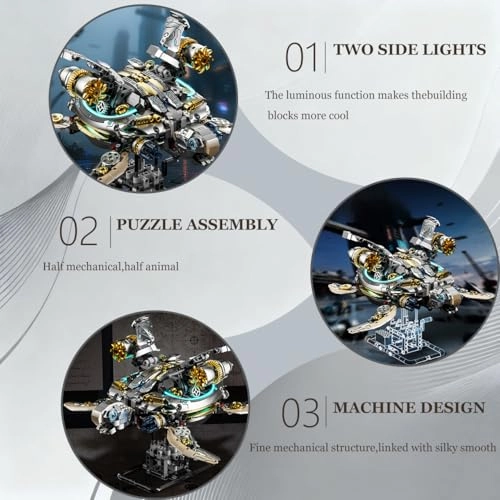 Mechanical Sea Turtle Building Set - 1277 pcs