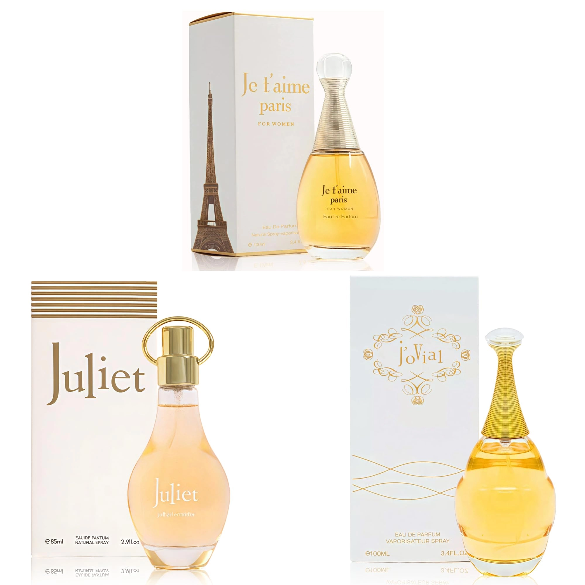 A CENTER Je t'aime Paris + Juliet + J'ovial - Eau de Parfum 10.2 Fluid Ounces