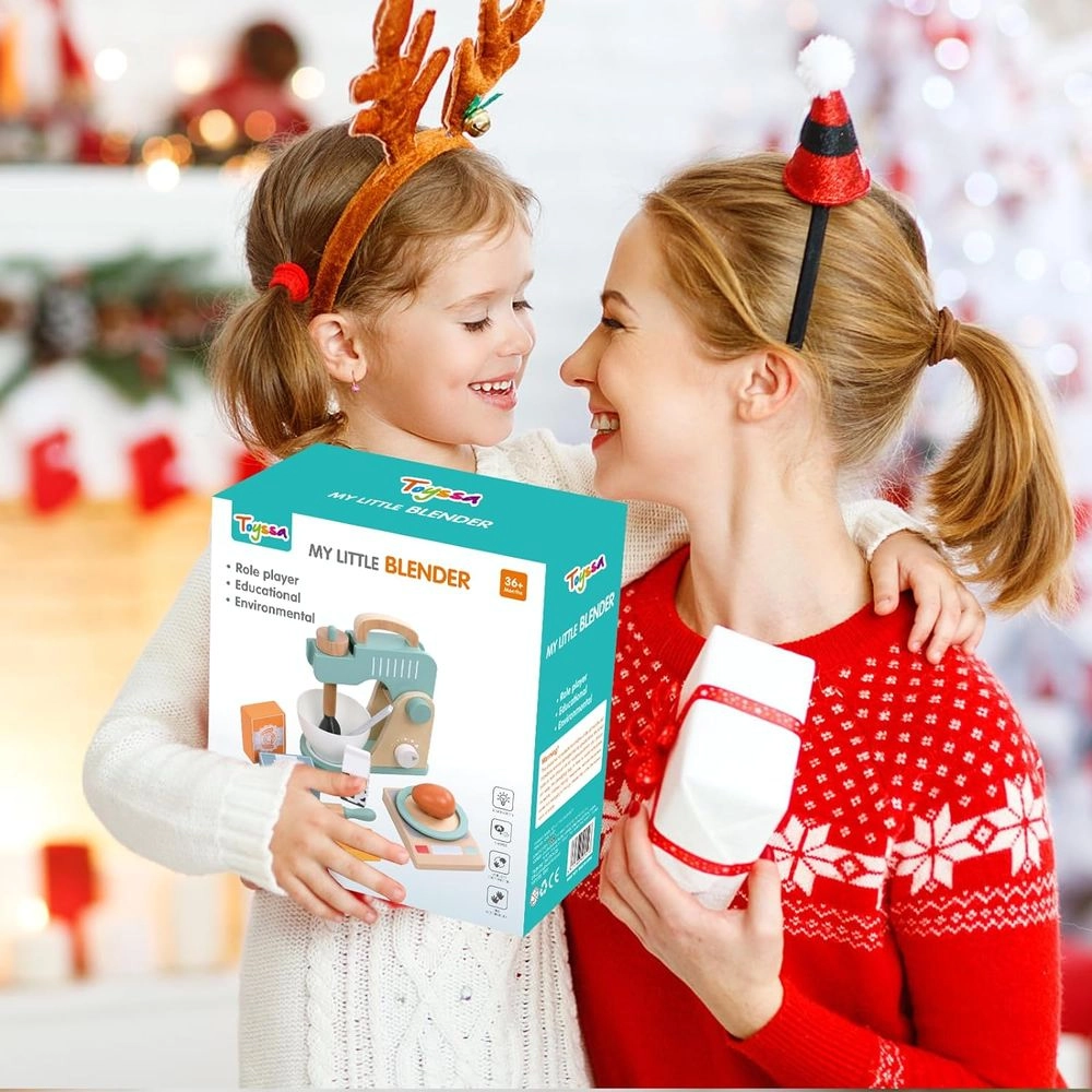 Kids Wooden Stand Mixer Baking Pretend Playset - 14pcs (5551007-KABI-0152)