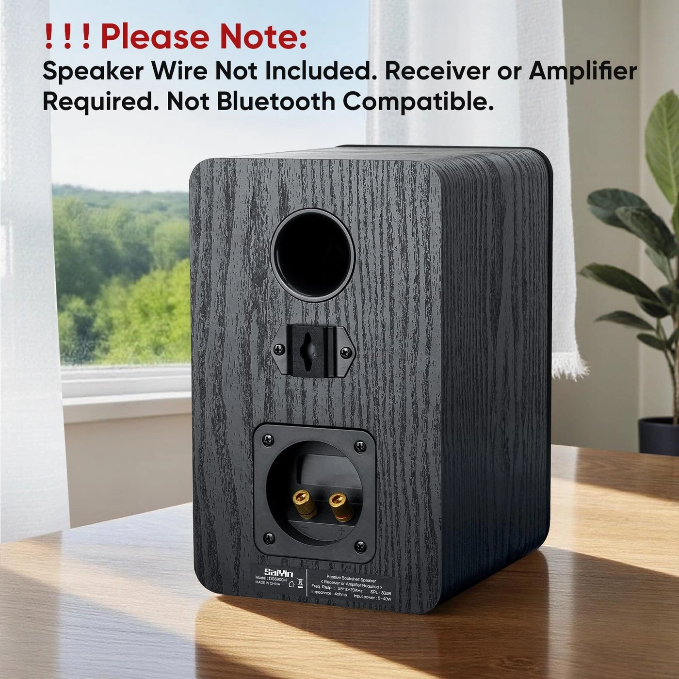 Passive Bookshelf Speakers - 40W