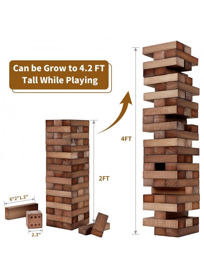 ApudArmis Giant Tumble Tower - 54 PCS Pine Wooden