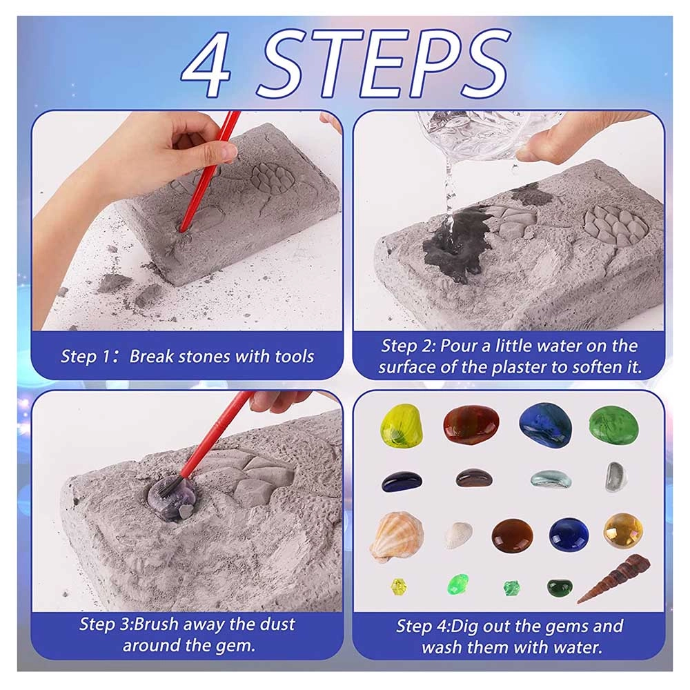 Gem Dig Kit - 17pcs Suitable for 6 years & above