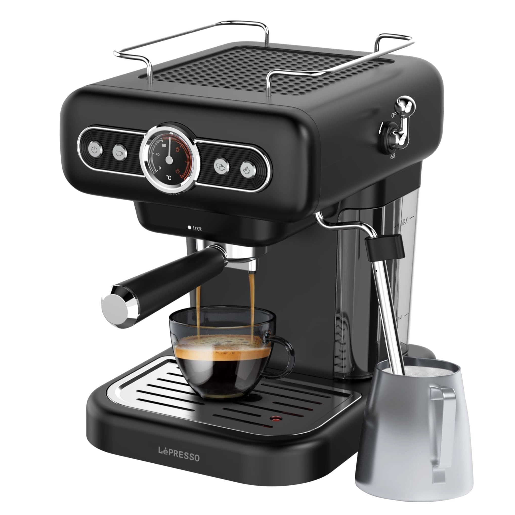 LePresso (Renewed) Retro - Precision Steam Wand Steel Tamper