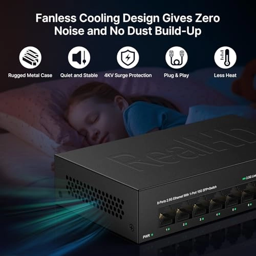 8 port 2.5G ethernet switch without PoE 8-ports