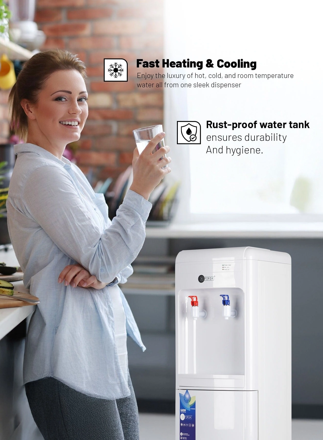 Water Dispenser with Dry Storage Cabinet - 5 L