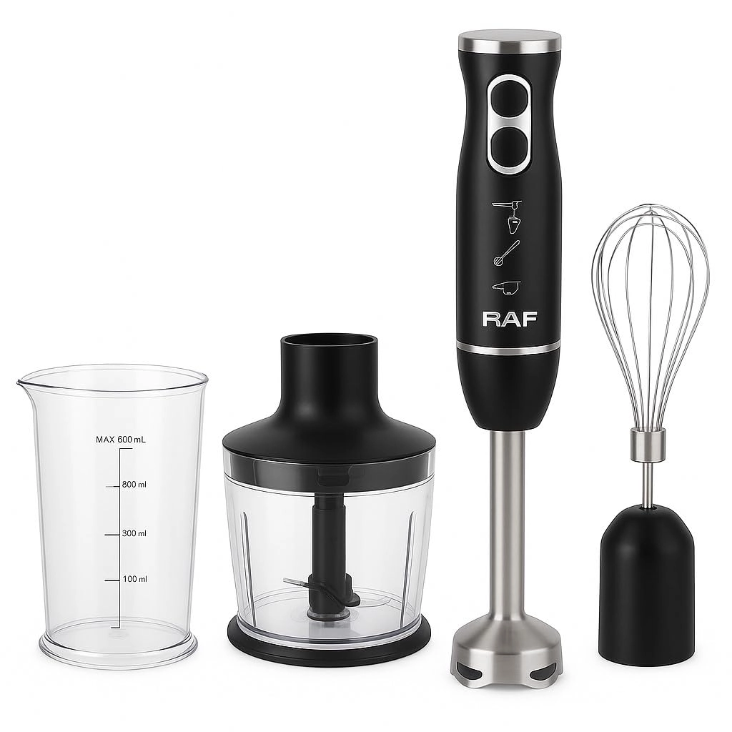 Nihon RAF 4-in-1 Hand Blender Set - 600 Milliliters 1600 watts