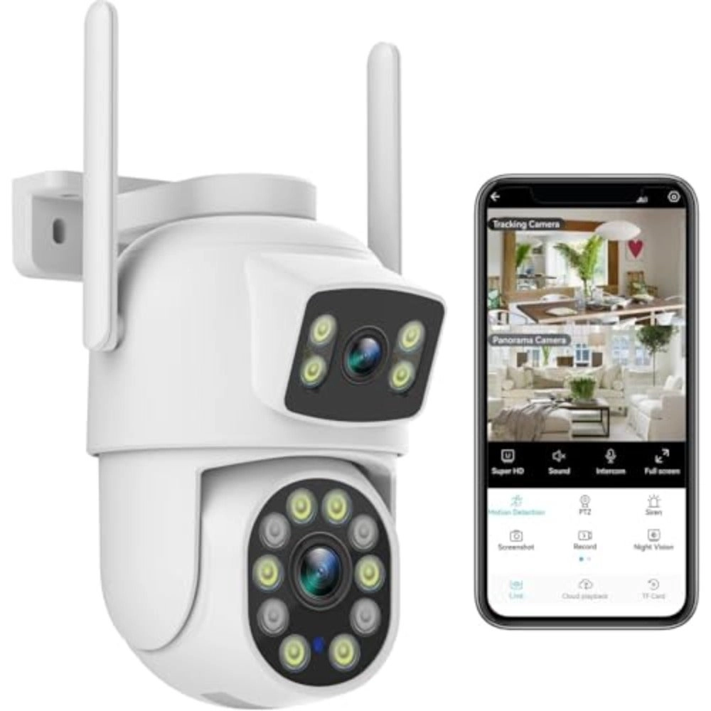 ETSG Dual Lens Outdoor Security Camera 2K
