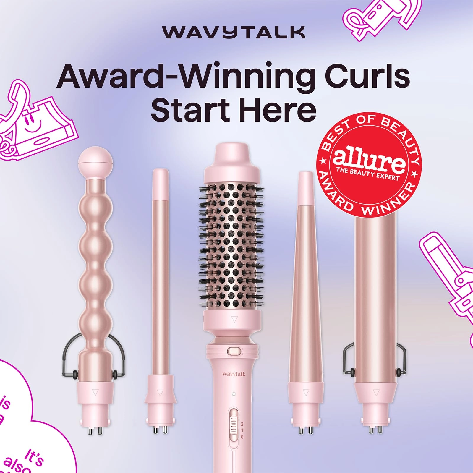 5 in 1 Curling Iron Set - 0.5'-1.25'