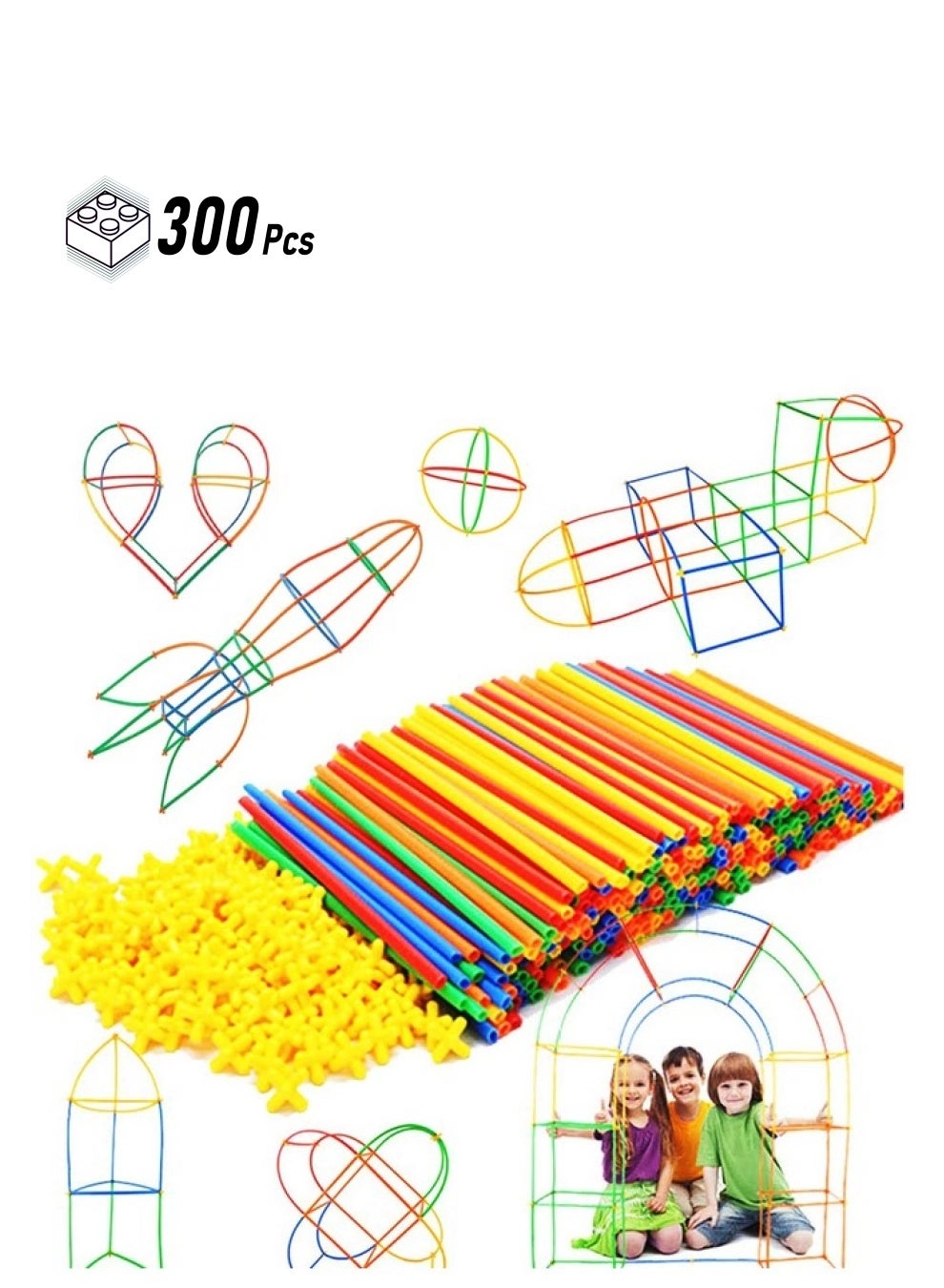 RAINBOW TOYFROG Building Straws And Connectors - Stem Blocks