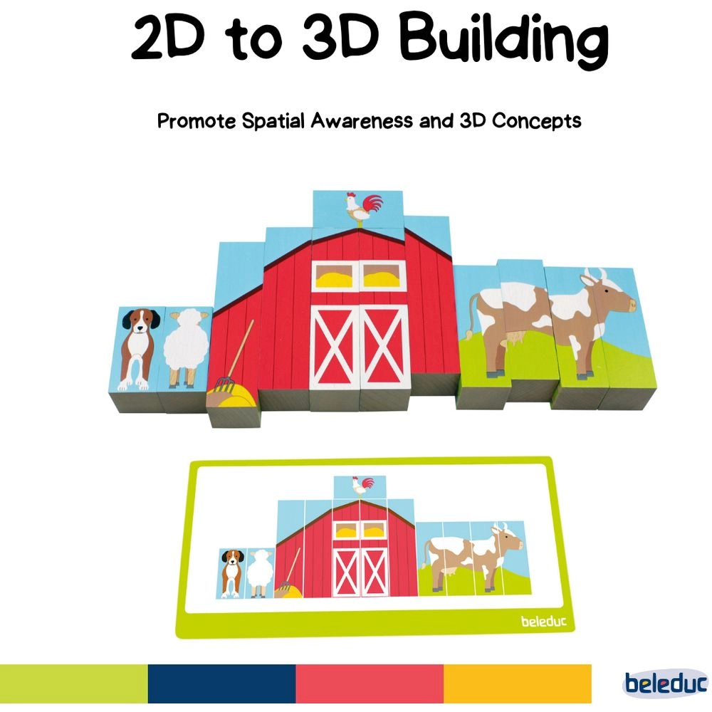 Wooden Block Puzzle - Farm - Suitable for 3 years and above