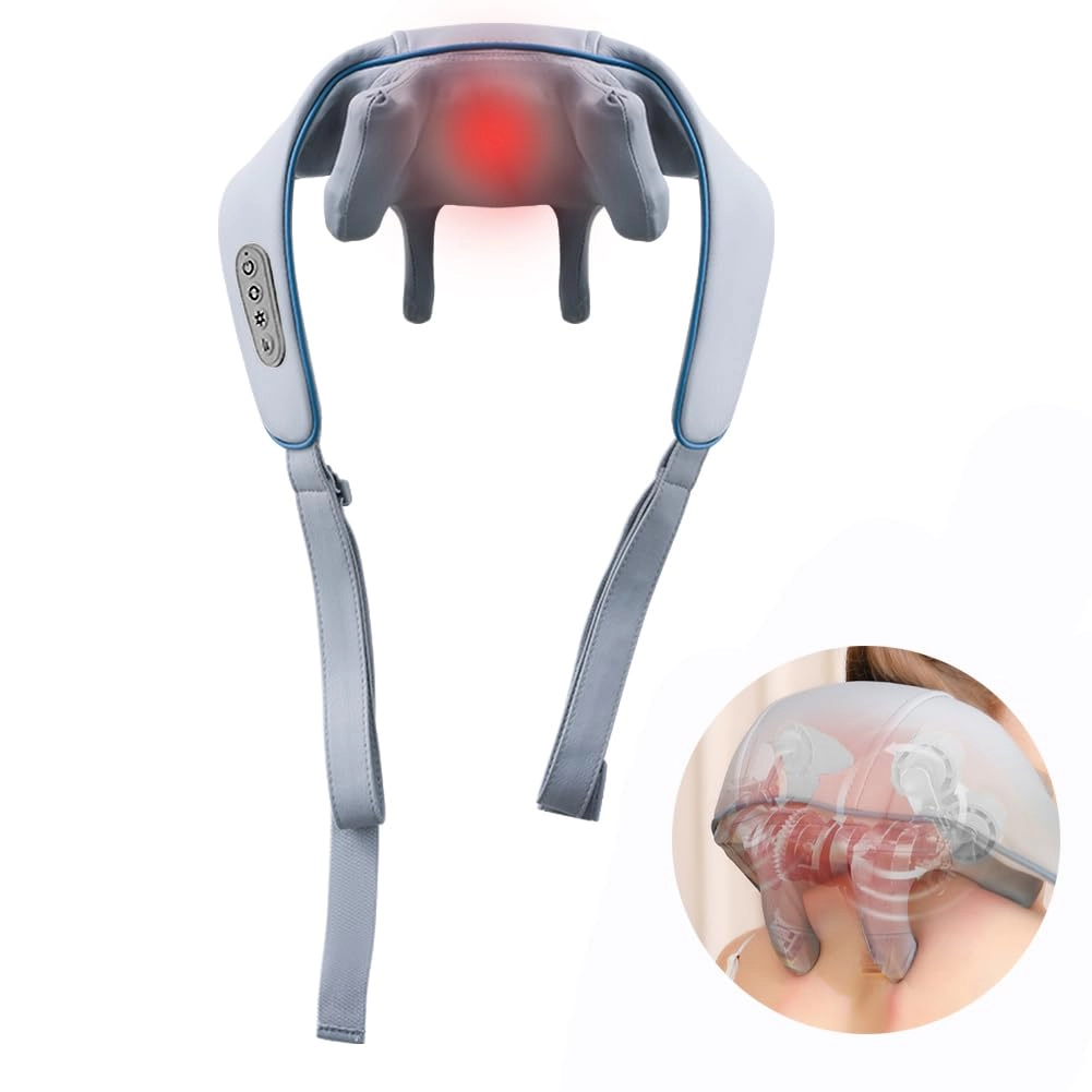 Manzelun Electric Back Massager - Heat Kneading Rechargeable Cordless