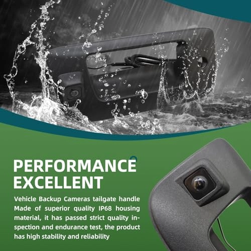 Rear View Backup Camera - Tailgate Handle 170° Wide-Angle Lens