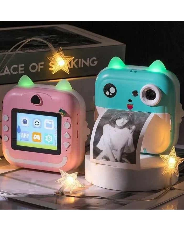 YEASHA Kids Rechargeable Camera - Instant Print 1080P 2.4 LCD 32G