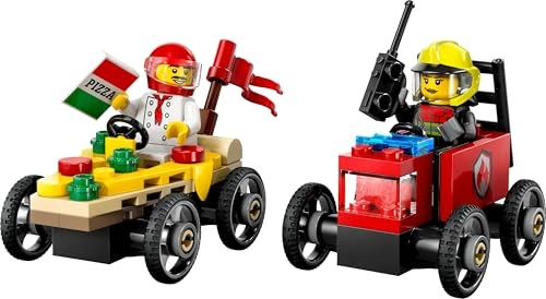 City Pizza vs. Fire Truck Race Car Pack (60458) - Vehicle