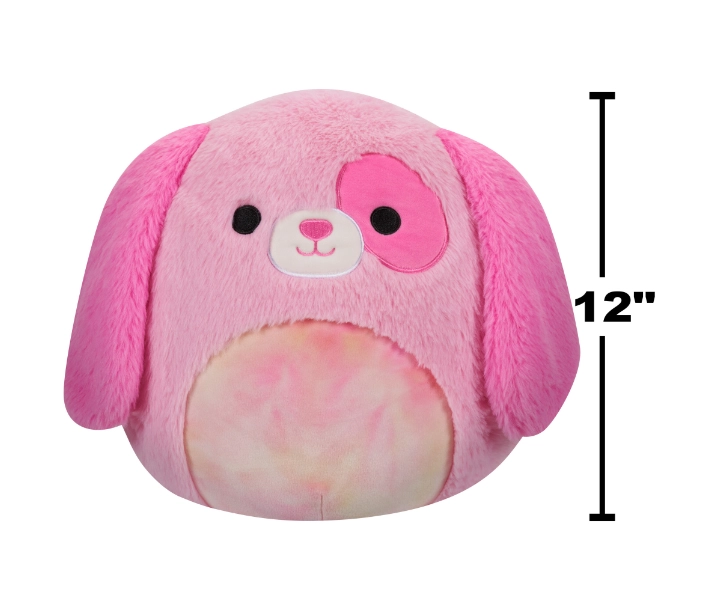 Fuzzamallows Pink Dog - Medium Plush 12 inch