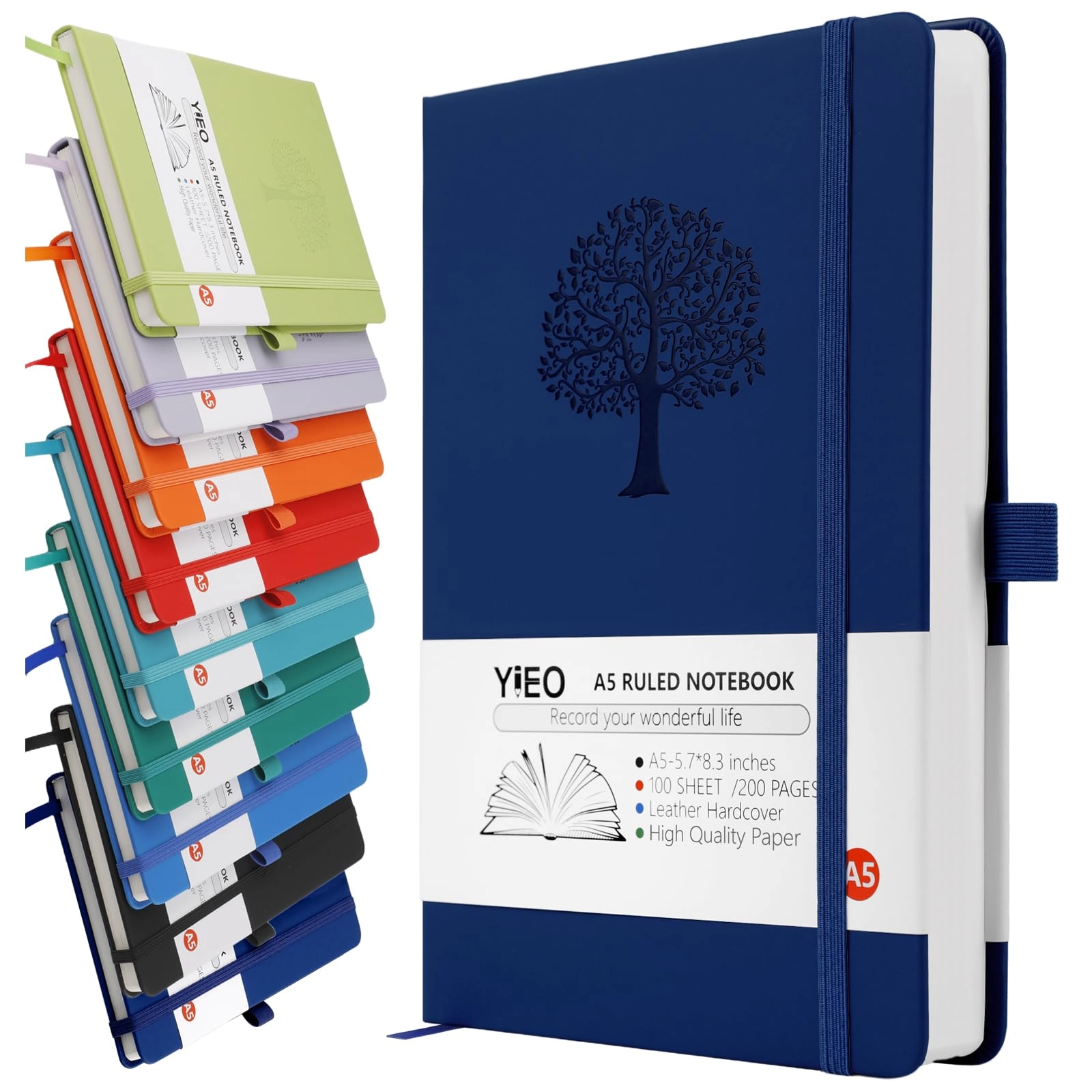 Journal Notebook A5 Hardcover - Lined 200 Pages