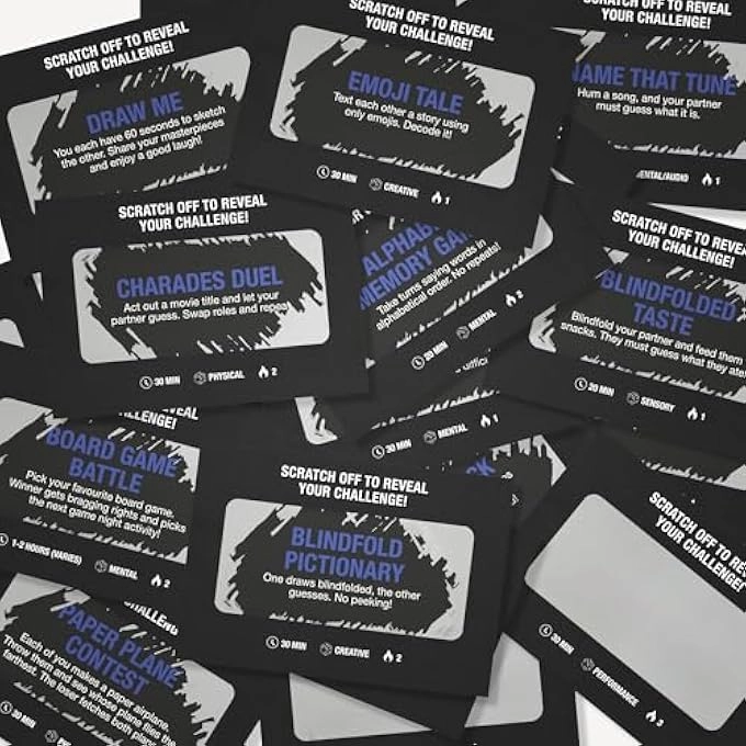 Couple's Challenge Scratch-off Cards: Game Night Edition - Card Game