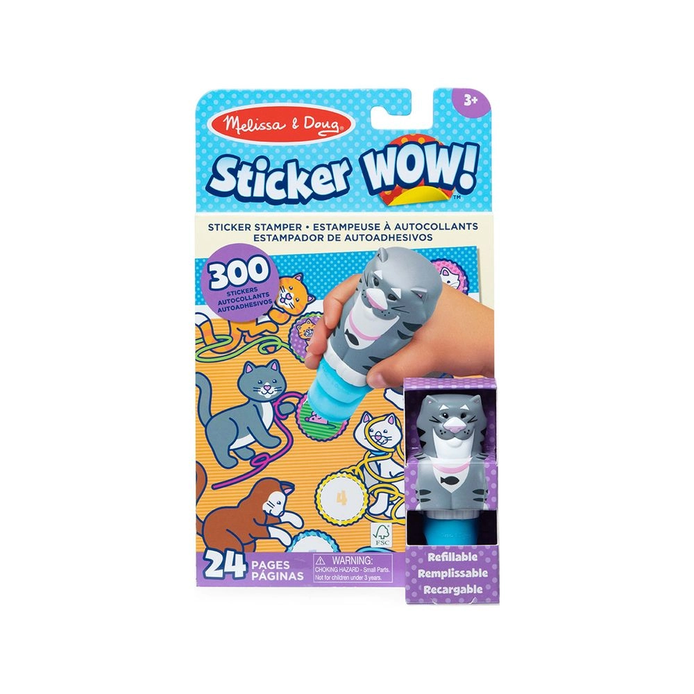 Melissa & Doug Cat Activity Sticker Book Stamper 300 pcs