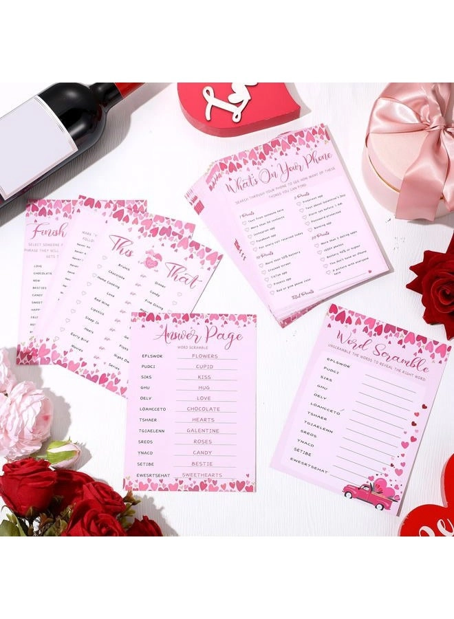 Happy Galentine's Day game cards - 50 pieces