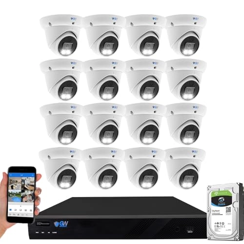 GW4216EP - 16-Channel NVR 4TB + GW5091IP - 2MP 1080p + GWCAT60 - 60FT CAT5E + GWCAT100 - 100FT CAT5E