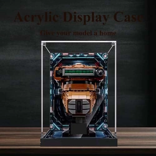 Acrylic Display Case - 3mm Transparent 18.6 x 18.6 x 26 cm Compatible with Lego 75351
