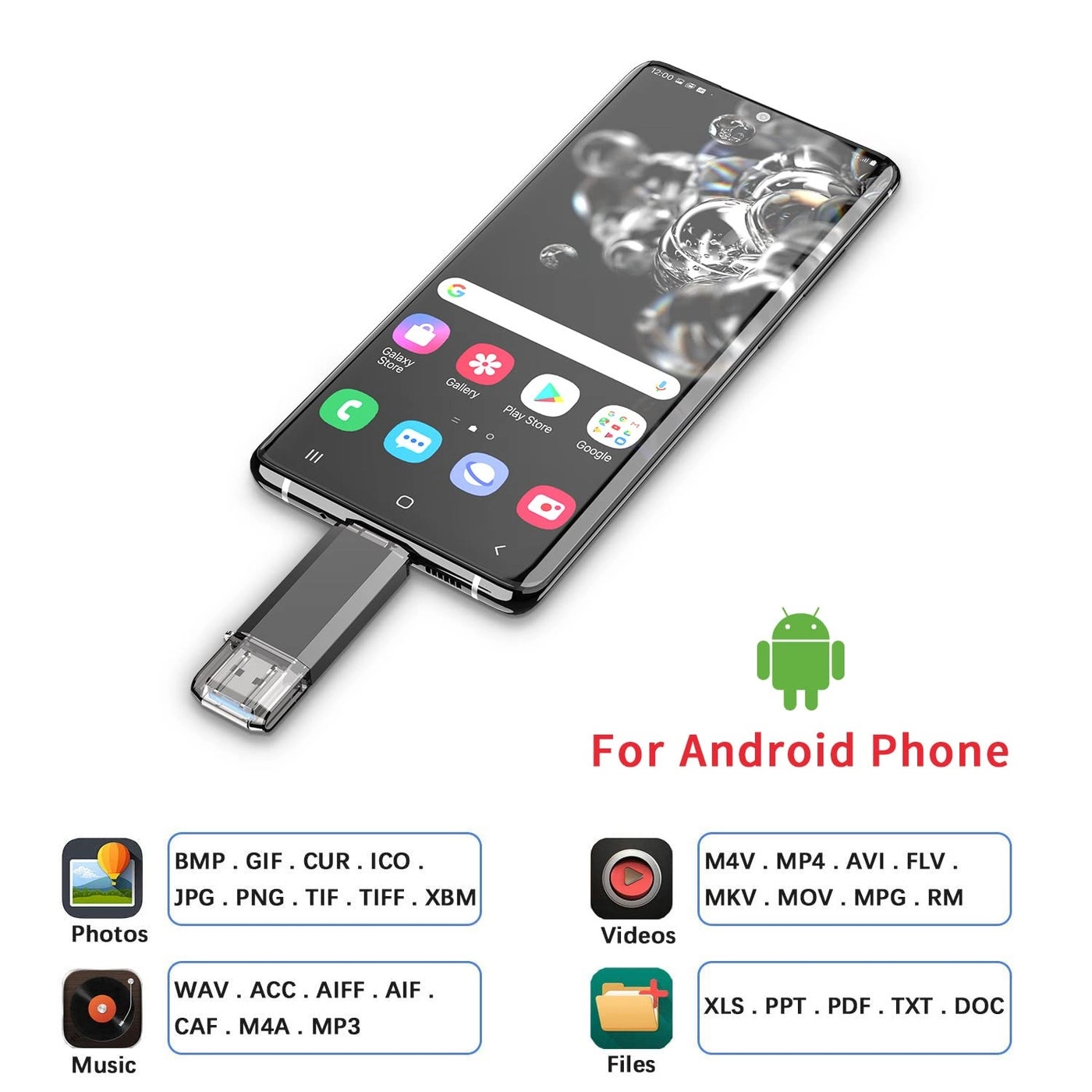 USB 3.0 Dual USB A+C Flash Drive 256GB