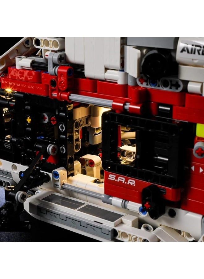 Led Lighting Kit for 42145 Airbus H175 Rescue Helicopter - Compatible with Technic building blocks LED included