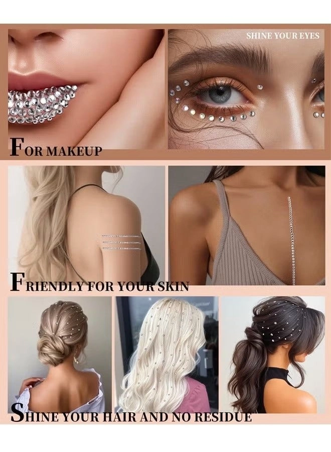 Rhinestone Acrylic Face Jewellery