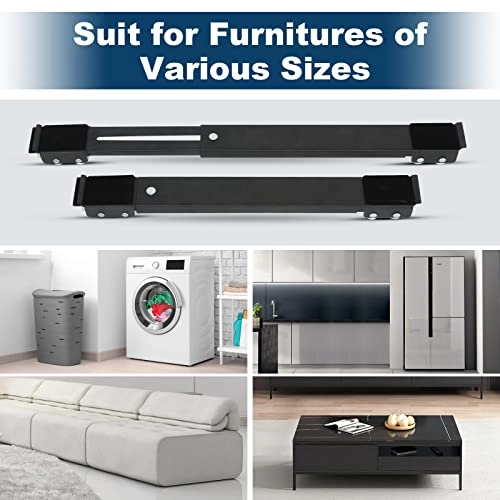 Extendable Appliance Rollers - 660 Pounds Black