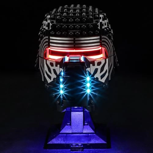 LED Light Kit for Lego 75415 Kylo Ren Helmet - White Battery Powered