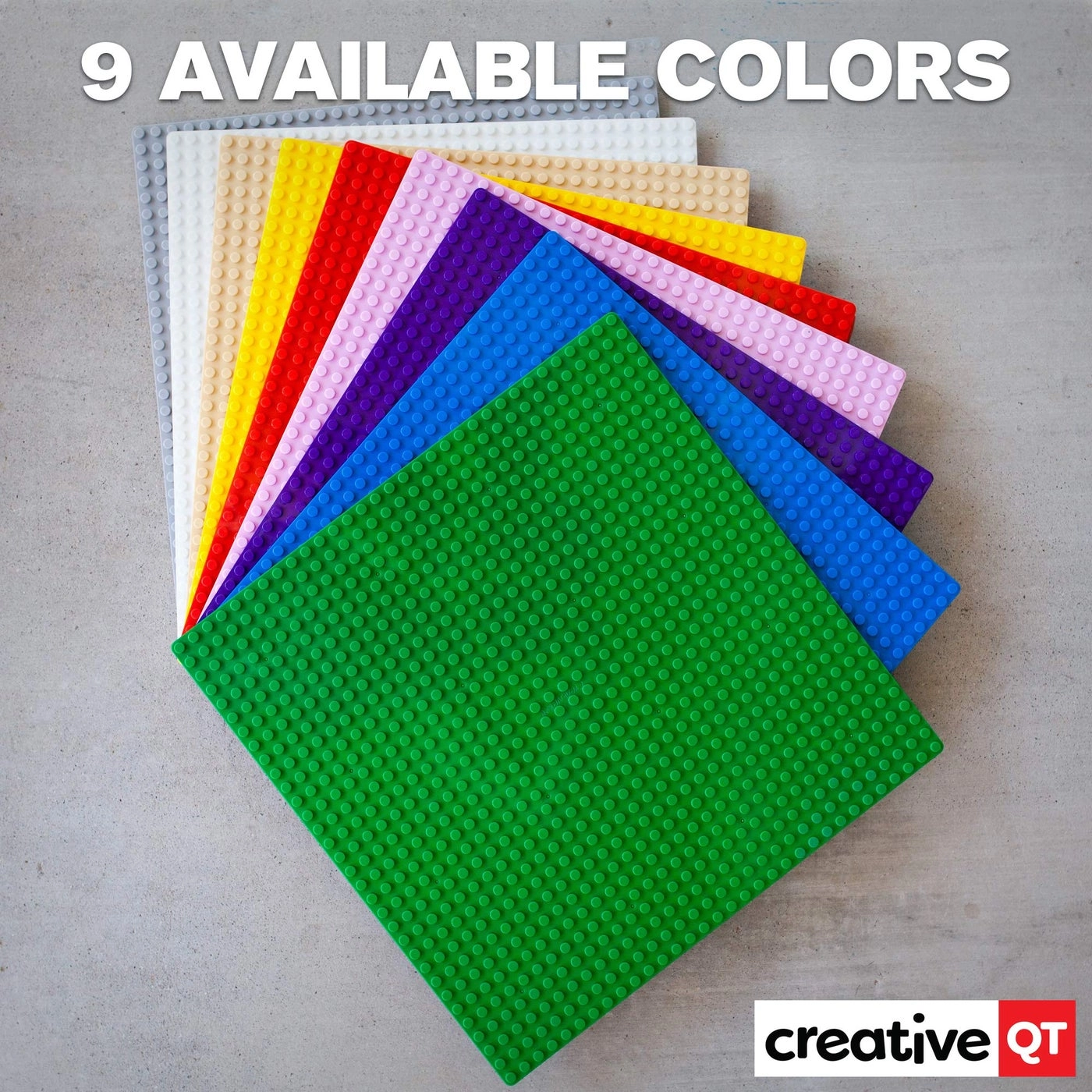 Peel-and-Stick Stackable Baseplates - 4 pcs