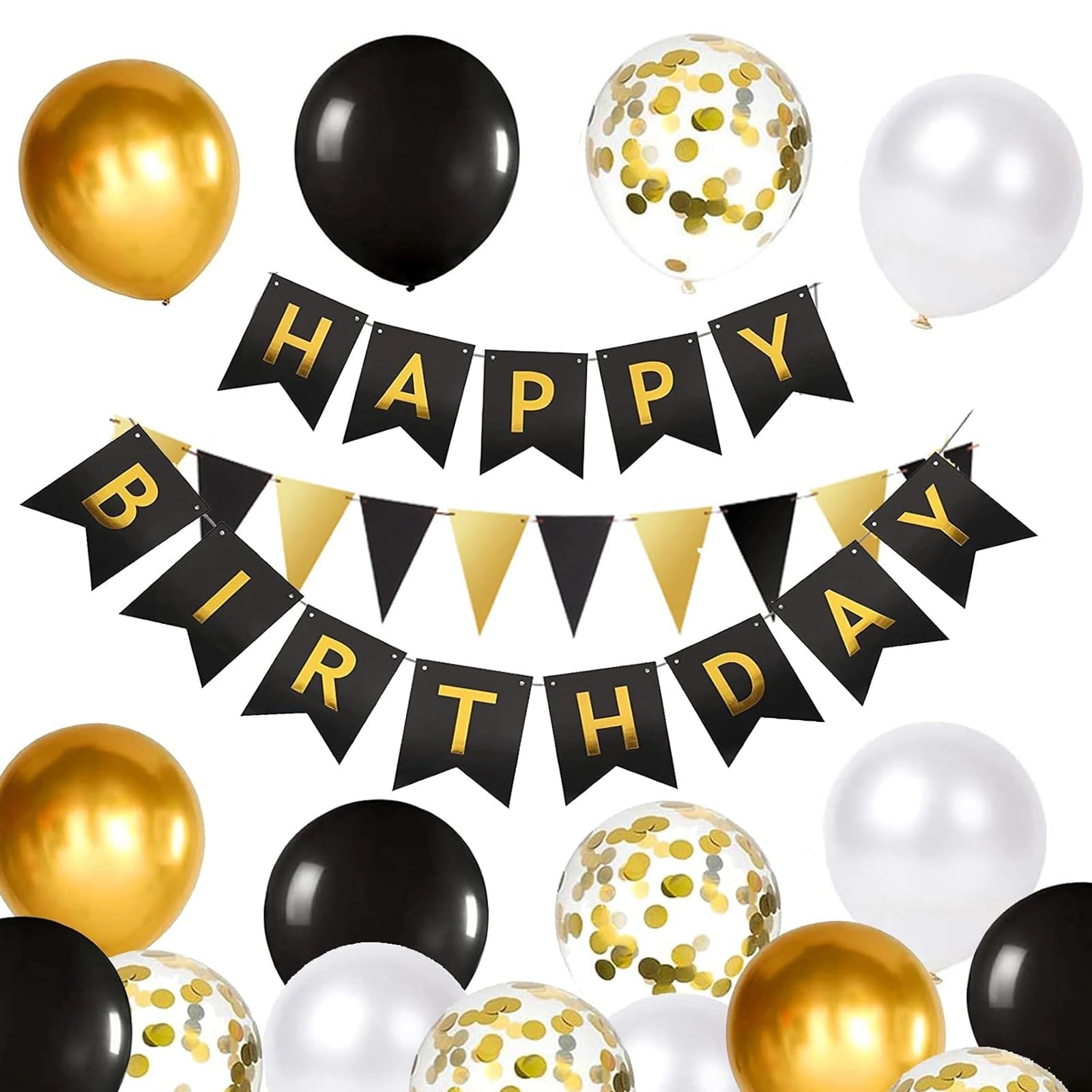 Happy Birthday Banner - 16pcs Birthday