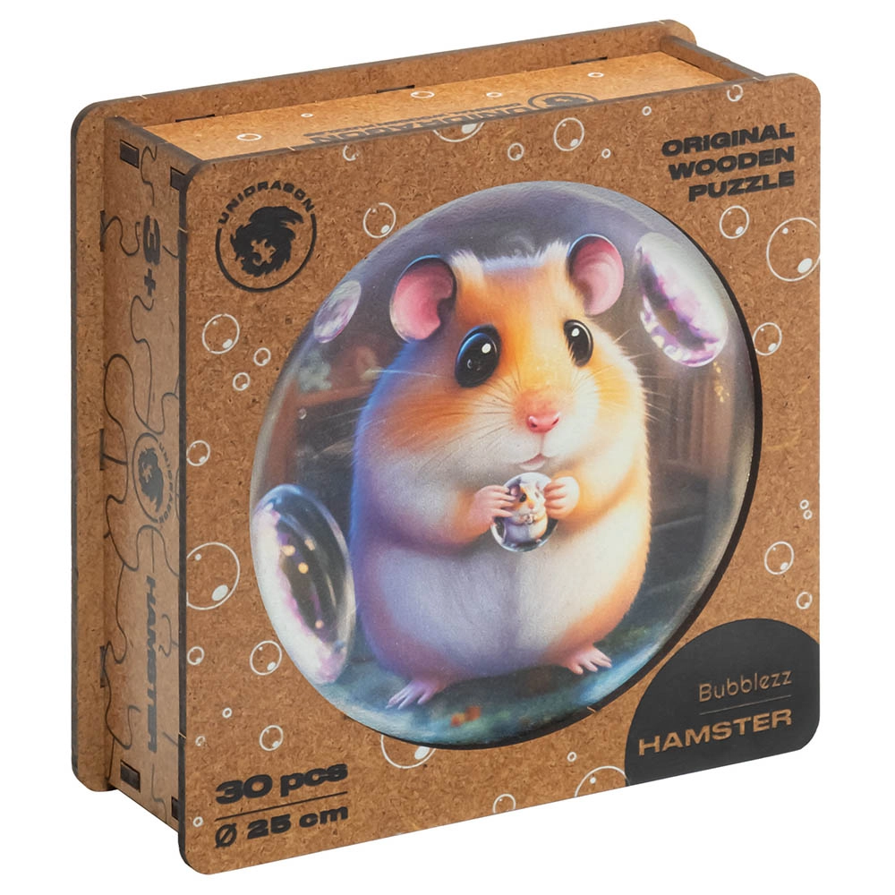 Hamster Bubblezz Wooden Puzzle (4107390-Hamster_Bubblezz) - 30 pcs