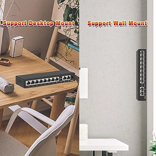 10-Port Vlan Gigabit| 8*Gigabit+2-Vlan 10-ports