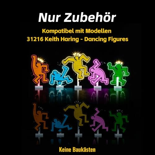 31216 Keith Haring Dancing Figures - Touch Dimmer USB and Battery