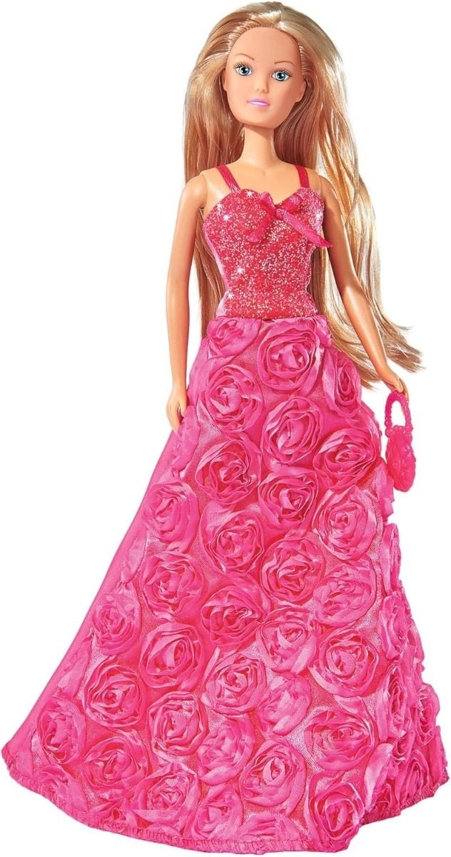 Simba Steffi Love Princess Gala Fashion Doll - 29 cm Rose-embroidered dress Ages 3+