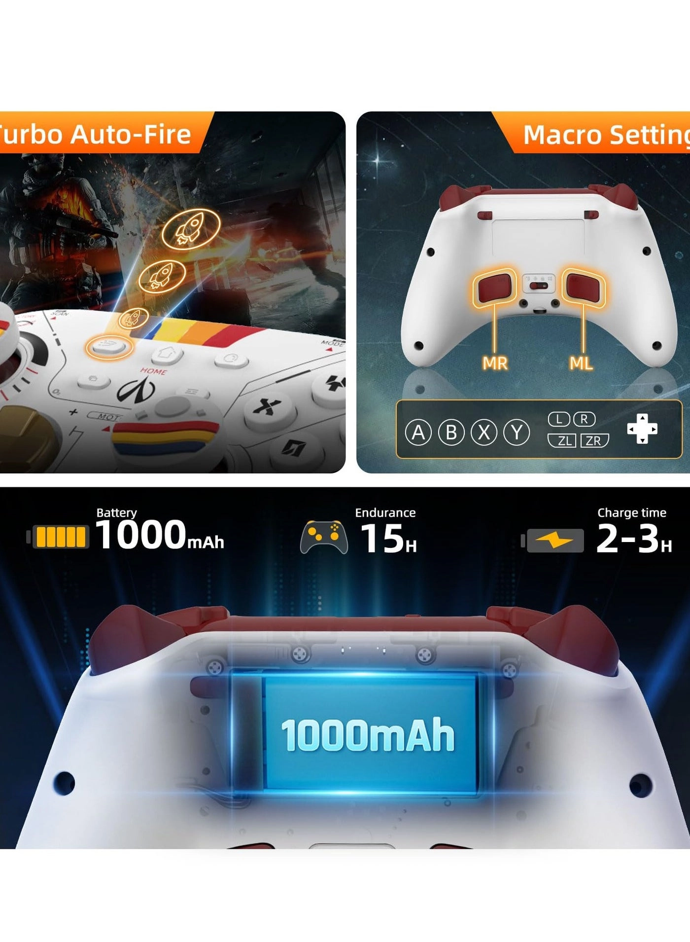 Switch Pro Controller - Switch/Switch Lite/Switch OLED Windows PC PS3 Android/iOS