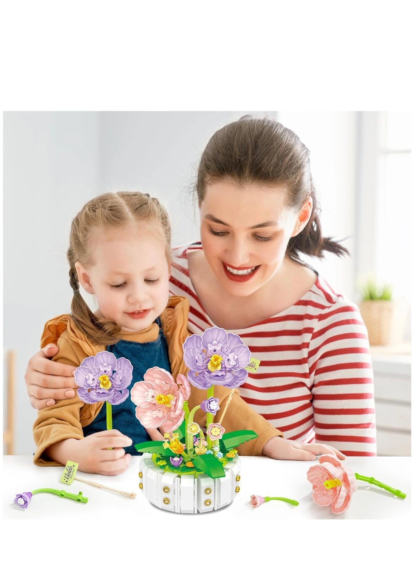 Flower Bouquet Building Set - Botanical Collection