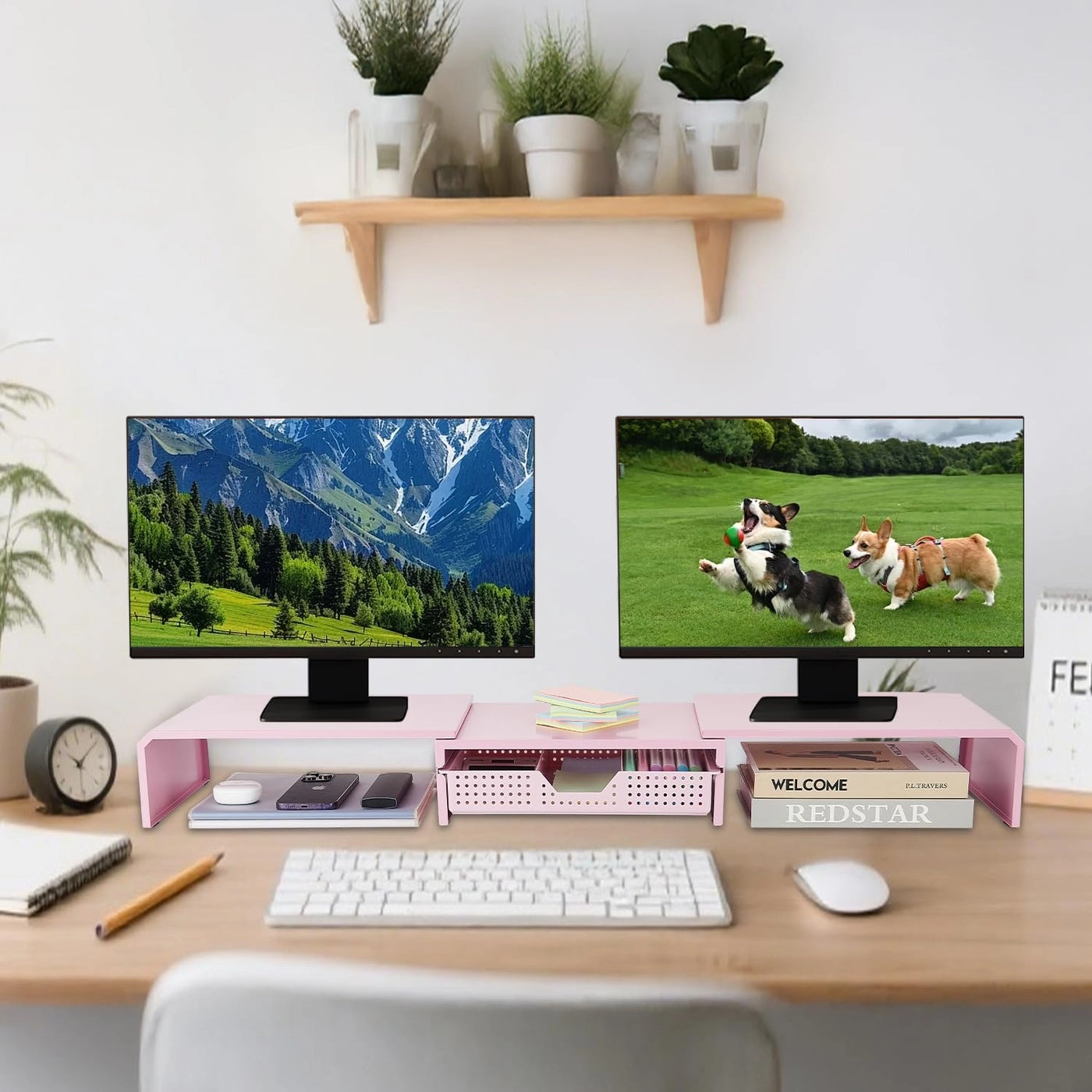 Dual Monitor Stand Riser
