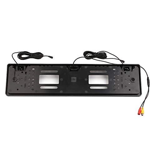 EU License Plate Frame + 12-LED Night Vision Rear View Camera + Reversing Radar System - Night vision 1080P