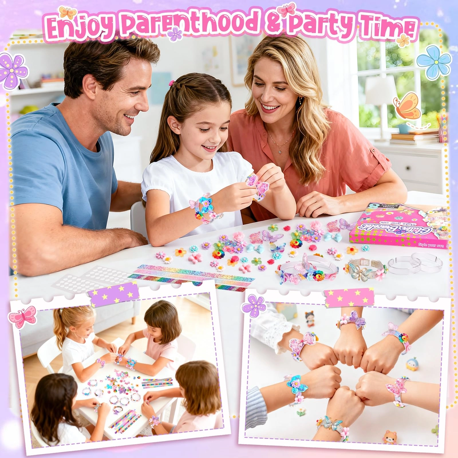 Friendship Bracelet Making Kit - Girls 5-12 Butterfly&Flower