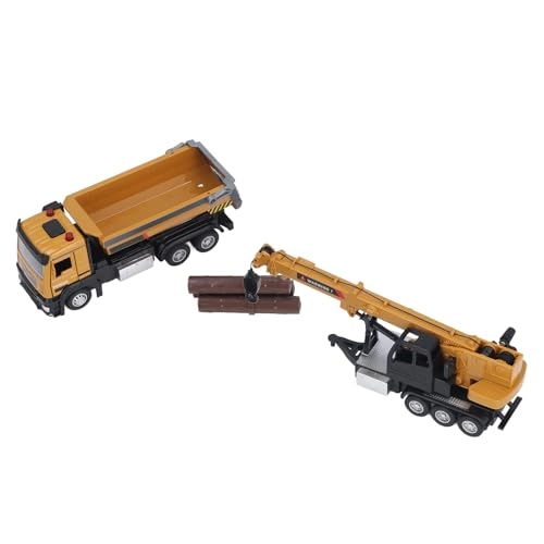Crane with Dump Truck - Yellow Alloy