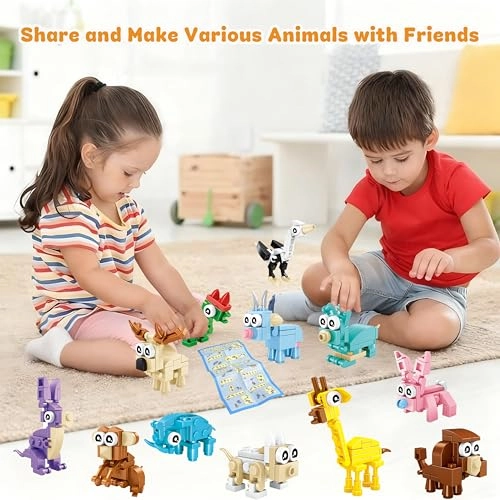 Mini Building Blocks Animals - 12 pcs