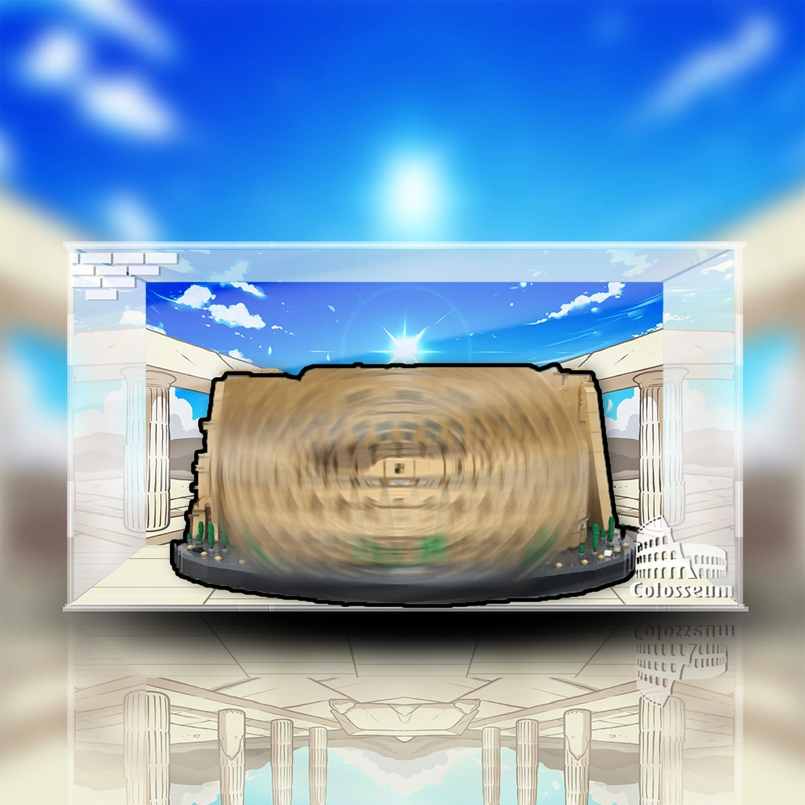 Generisch LEGO Acrylic Display Case (10276) - Ancient Roman Colosseum